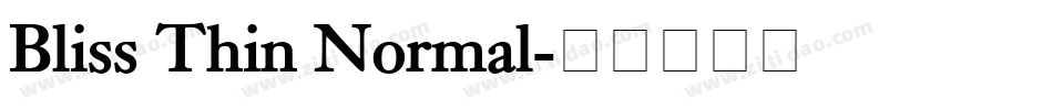 Bliss Thin Normal字体转换